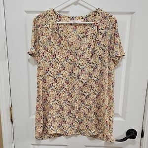 Rose & Olive Multicolor Floral Blouse
